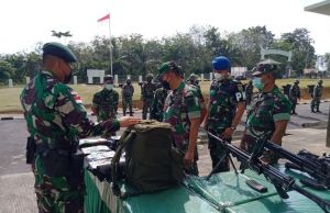 Dandim 0420/Sarko Cek Kesiapan Pasukan Satgas Pam Rahwan Papua