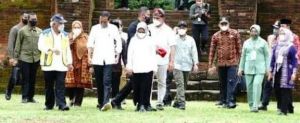 Kunjungi Candi Kedaton, Ketua DPRD Muaro Jambi Dampingi Presiden RI Joko Widodo