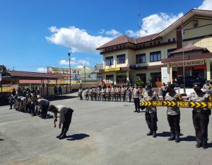 Polres Kerinci Gelar Latihan Dalmas Antisipasi Demo Pengarahan Massa