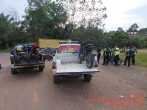 Kapolsek Tabir Bubarkan Balap Liar Jelang Berbuka Puasa, 9 Sepeda Motor Diamankan