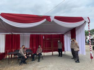 Kapolres  AKBP Muharman Arta Tinjau Kesiapan Pos Pengamanan dan Pos Pelayanan di Wilayah Tanjabbar