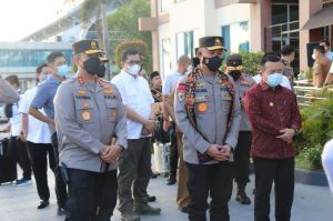 Kapolda Bersama Gubernur Jambi Sambut Kedatangan Irwasum Polri