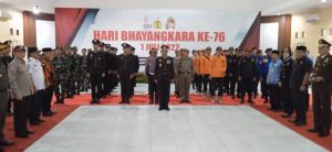 Polres Muarojambi Ikut Upacara HUT Bhayangkara Bersama Presiden Secara Virtual
