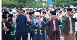 Ketua DPRD Fajran, Shalat Idul Adha 1442 H di Lapangan Merdeka