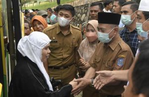Mashuri Sambut Jamaah Haji Merangin 