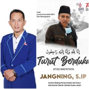 Ketua DPC PD Demokrat Muarojambi Bela Sungkawa Wafatnya Alm Jangning