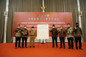 Bupati Tanjab Barat Hadiri Rakor Pemberantasan Korupsi se Provinsi Jambi 