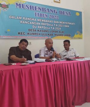 Fraksi Demokrat Muarojambi Ikuti Musrenbang Desa Kasang Lopak Alai Tahun 2022 