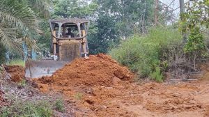 Jelang Pembukaan TMMD 155 Kodim Jambi, Jalan Desa Mulai Dikerjakan 