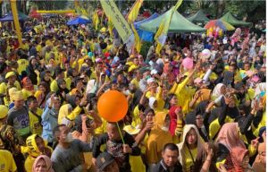 Jambi Menguning, Ada 16 Ribu Masyarakat Meriahkan Jalan Sehat Hut Golkar ke-58