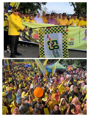 Airlangga Hartarto Presiden 2024 Menggema di Jambi, 16 Ribu Masyarkat Ikuti Jalan Sehat HUT Golkar k