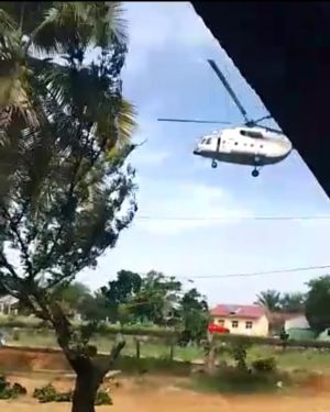 Dampak Helikopter BNPB, Atap Rumah Warga Berterbangan 