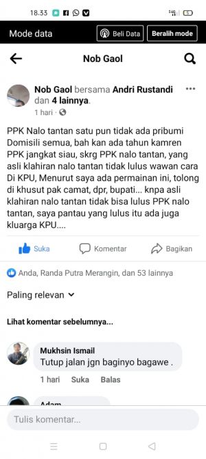 Warganet Menduga Penerimaan PPK di Nalo Ada Permainan, KPU Merangin Beri Tanggapan