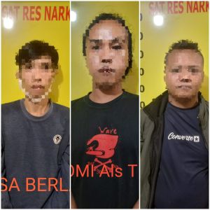 Tiga Pelaku Narkoba Diringkus Polisi 