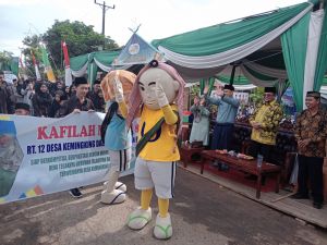 Pelepasan Peserta MTQ Tingkat Desa Kemingking Dalam ke VIIl berlangsung Meriah