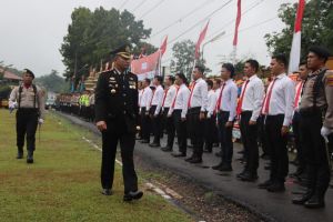 Kapolres Muaro Jambi Pimpin Langsung Apel Puncak HUT Bhayangkara Ke 77