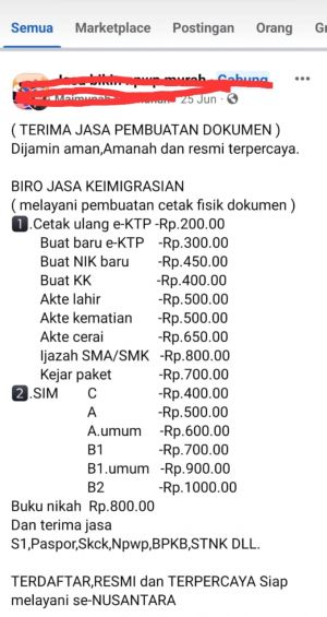 Waspada, Banyak Calo Tawarkan Jasa Pengurusan Data Kependudukan di Sosmed