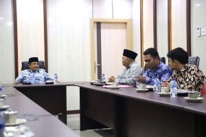 Bupati Tanjabbar Terima Audiensi Panitia Muscab IKA PMII