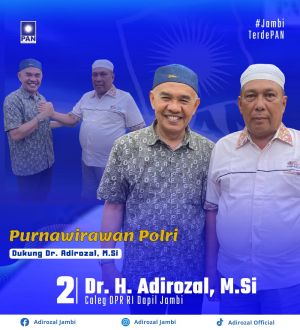 Dolizar Depati Intan Sang Purnawirawan Polri, Bertekad Dukung Adirozal di Pemilu