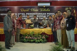 Rapat Pleno Rekapitulasi Suara Tingkat Sungai Penuh Tuntas, Ini Perolehan Suara