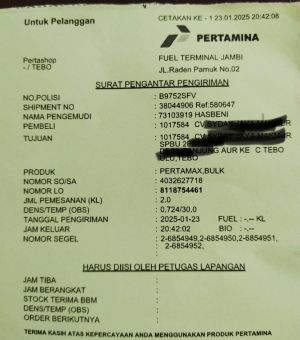 Oknum Sopir Tangki PT Elnusa Petrofin Pertamina Jambi Kurangi BBM Milik Pertashop