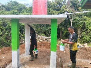 Finishing, Satgas TMMD Cat Tower Air MCK Madrasah Nurul Falah Teluk Kuali