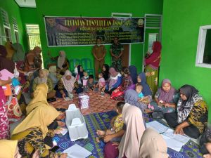 Bersama Puskesmas Tebo Ulu, Satgas TMMD Gelar Penyuluhan Posyandu