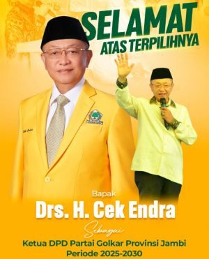 Aklamasi di Musda XI, CE Kembali Pimpin Golkar Provinsi Jambi Periode 2025-2030