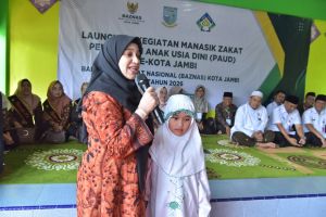 Kolaborasi Baznas, Bunda PAUD Jambi Gelar Manasik Zakat Anak Usia Dini