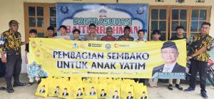 Cek Endra Salurkan Sembako untuk Anak Yatim Panti Asuhan Baiturahman, Golkar Siap Jadi Pembina