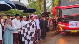 Pemkab Merangin Lepas 388 Calon Haji ke Tanah Suci, Suasana Haru Iringi Keberangkatan