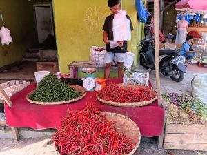 Harga Cabai Merah Keriting di Pasar Bungur Bungo Turun Tajam Pasca Idul Adha