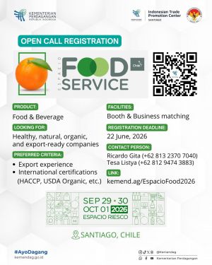 Kemendag Ajak Eksportir RI Tembus Pasar Amerika Selatan Lewat Espacio Food & Service 2026
