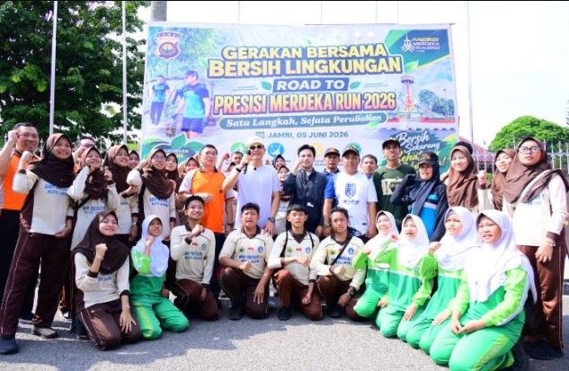 Polda Jambi Gelar Gerakan Bersih Lingkungan, Gaungkan Semangat 