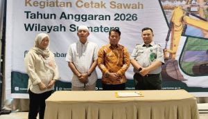 Wabup Tebo Hadiri Rakor Konstruksi Cetak Sawah 2026 di Palembang