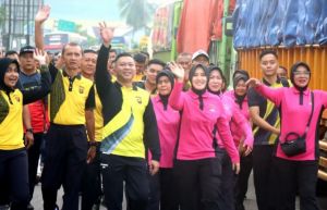 Pererat Sinergi, Polres Batanghari Gelar Jalan Santai dan Senam Bersama Sambut HUT Bhayangkara ke-80