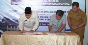 Wabup Tebo Hadiri Penandatanganan Rencana Kerja Bersama Kementerian HAM di Jambi
