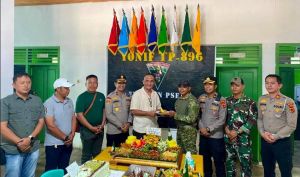 Bupati Hurmin dan Jajaran Forkopimda Beri Kejutan Ulang Tahun untuk Danyonif TP 896/Serumpun Pseko