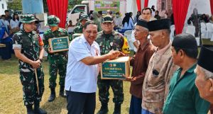 Tim Wasev TMMD ke-129 Salurkan Sembako ke Warga, Pemkab Bungo Beri Apresiasi