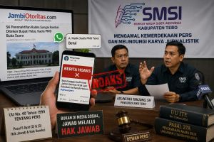 Dicap Hoaks, SMSI Tebo Siap Dampingi JambiOtoritas ke Dewan Pers
