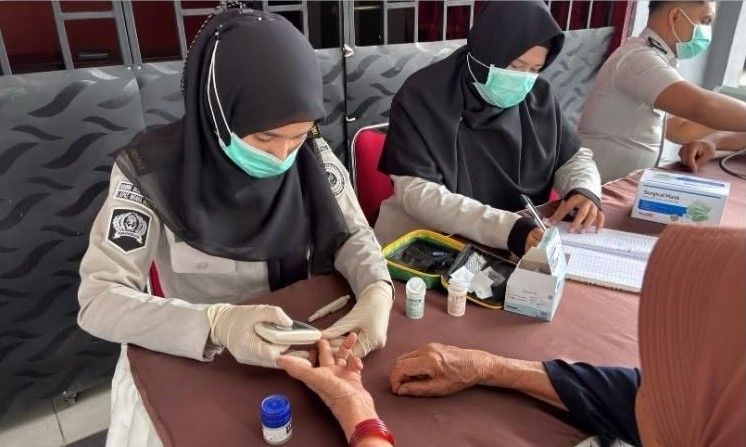 Lapas Muara Bungo Gelar Cek Kesehatan Gratis Sambut HUT ke-81 RI