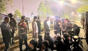 11 Remaja Diamankan Saat Balap Liar di Jalan Bandara Lama Jambi, 7 Motor Disita